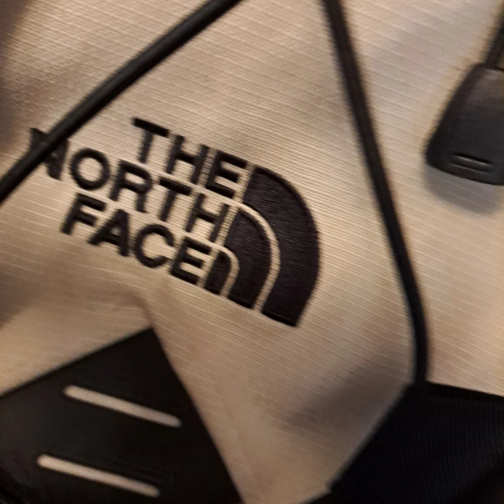 FINAL PRICE The North Face Unisex Black and Cream Athletic Backpack